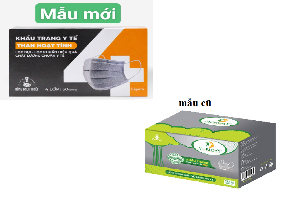 Khẩu Trang Y Tế Meriday Bông Bạch Tuyết TP-KT04 (50 Cái)