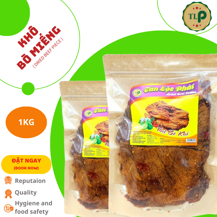 KHÔ BÒ MIẾNG TÂN LỘC PHÁT COMBO 700G - MỖI BỊCH 350G