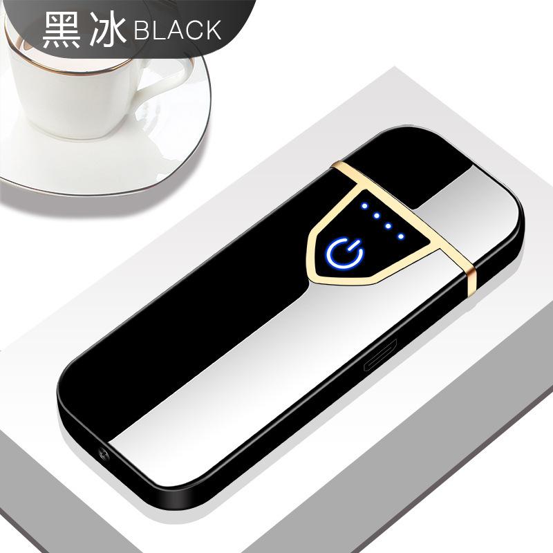 Đảm bảo chất lượng 711 cảm ứng vân tay sạc bật lửa chống gió cảm ứng siêu mỏng usb logo cố định bật lửa điện tử