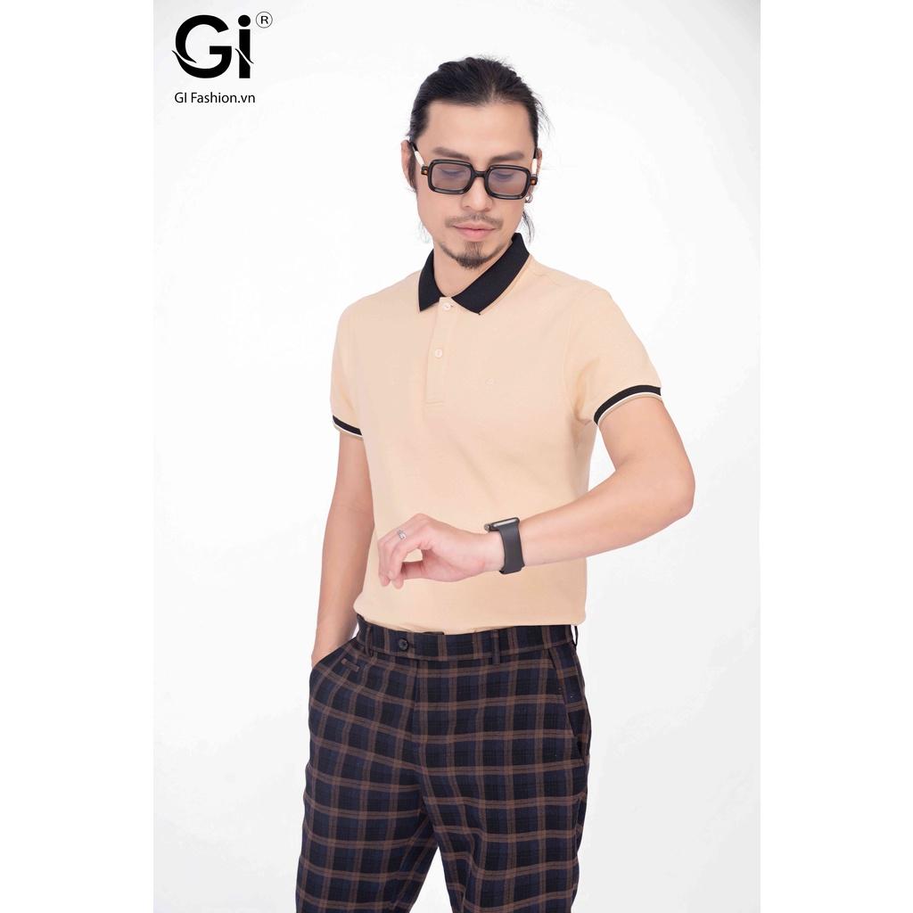 Áo Polo nam màu vàng bò, chất liệu cotton co giãn thấm 4 chiều hút mồ hôi (MPC30305