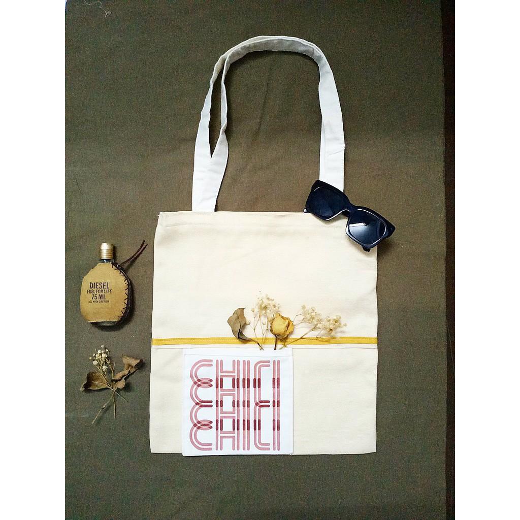 Túi vải canvas handmade họa tiết thêu tay MAD-27