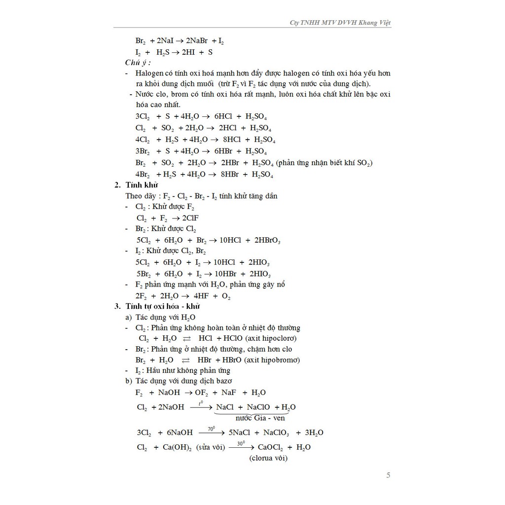 Sách - Sơ Đồ Chuỗi Phản Ứng Hóa Học Vô Cơ
