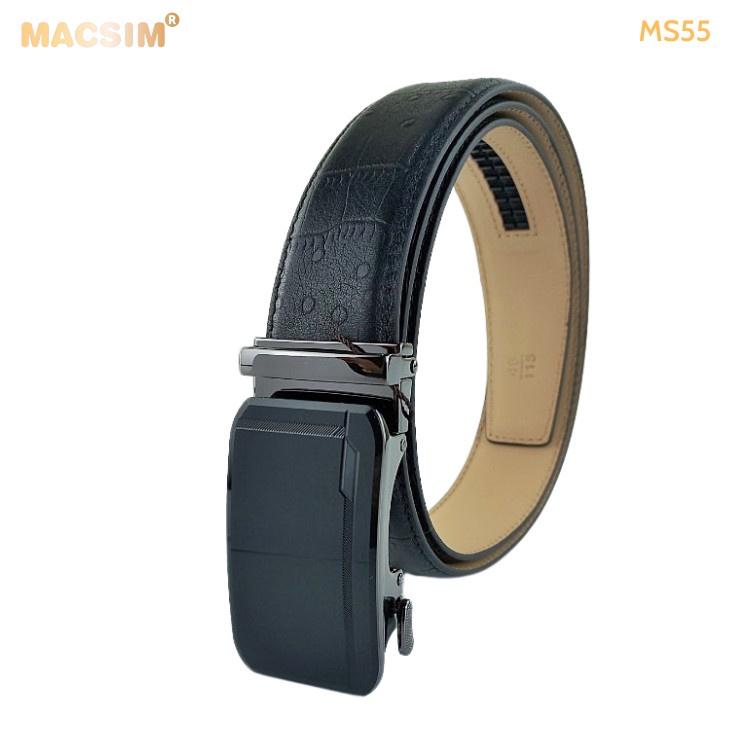 Thắt lưng nam -Dây nịt nam da thật cao cấp nhãn hiệu Macsim MS55