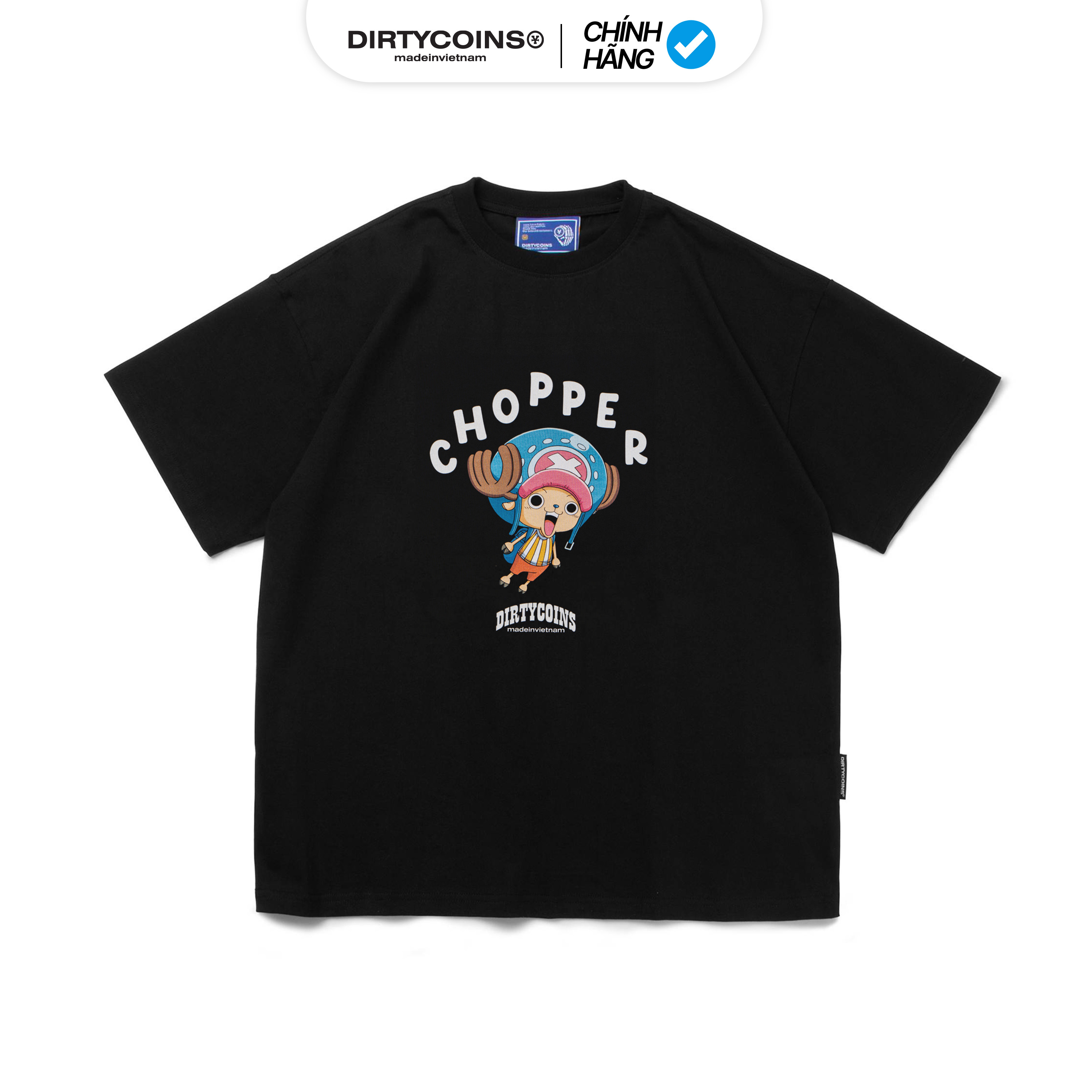 Áo Thun DirtyCoins x OnePiece Chopper Fly T-shirt - Black