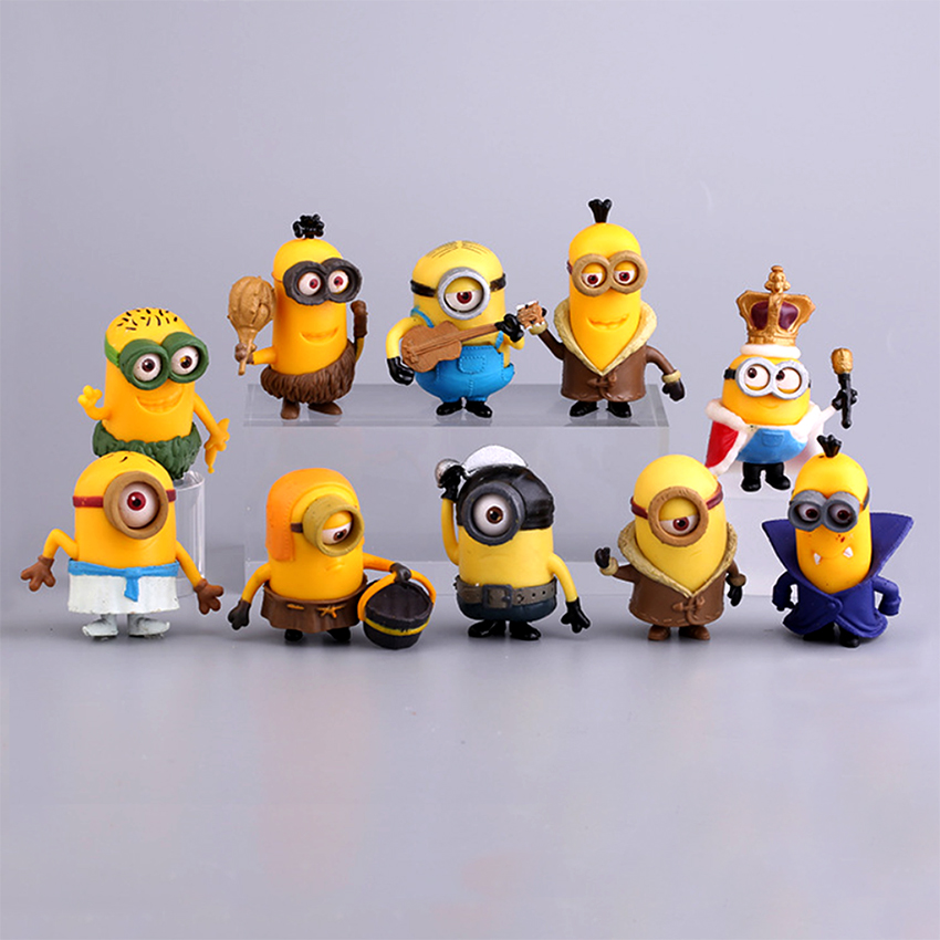 Bộ 10 đồ chơi Minion dễ thương - Kẻ cắp mặt trăng mô hình Despicable Minions New4all