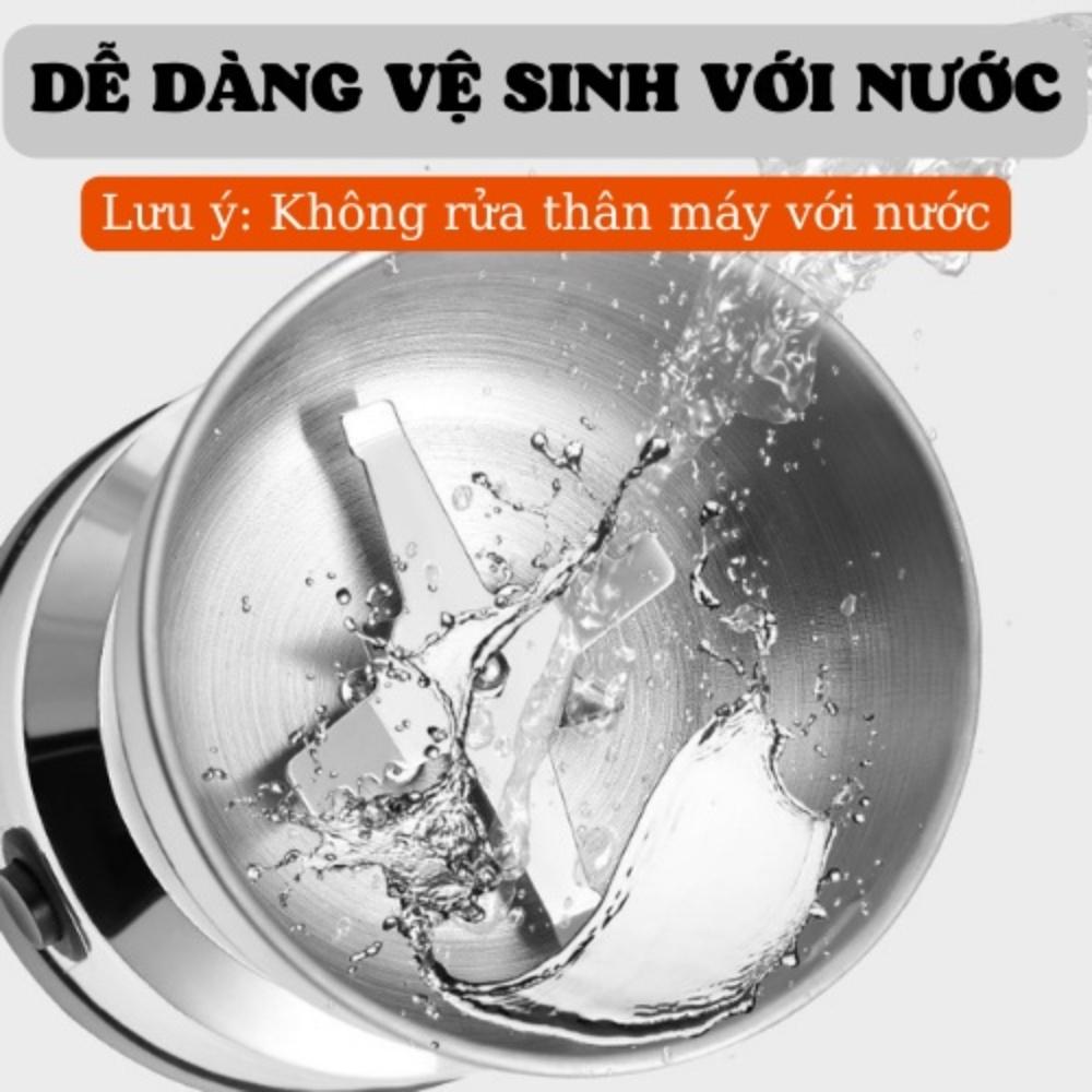 Máy xay hạt khô, xay bột, gia vị cà phê đa năng,công suất 300w,6 lưỡi dao cực bén, chất liệu cối inox, bảo hành 12 tháng