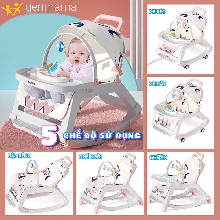 Ghế bập bênh đa năng cho bé ROCKING CHAIR cho bé ngồi ăn, nằm ngủ, thư giãn mẫu mới 2022