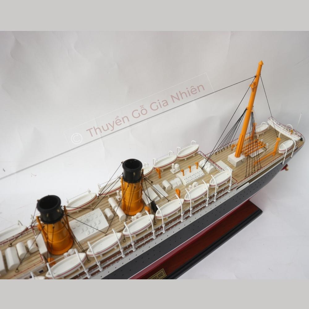 Mô Hình Thuyền Gỗ Trang Trí Phong Thủy Dạng Thuyền Du Lịch EMPRESS OF IRELAND Chính Hãng, Hàng Xuất Khẩu Chất Lượng Cao