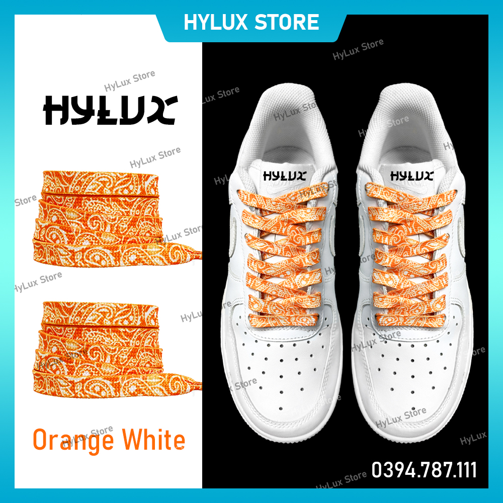 Dây giày họa tiết Paisley Bandana cho Air Force 1, Jordan 1 cao cấp - Dây giày thể thao