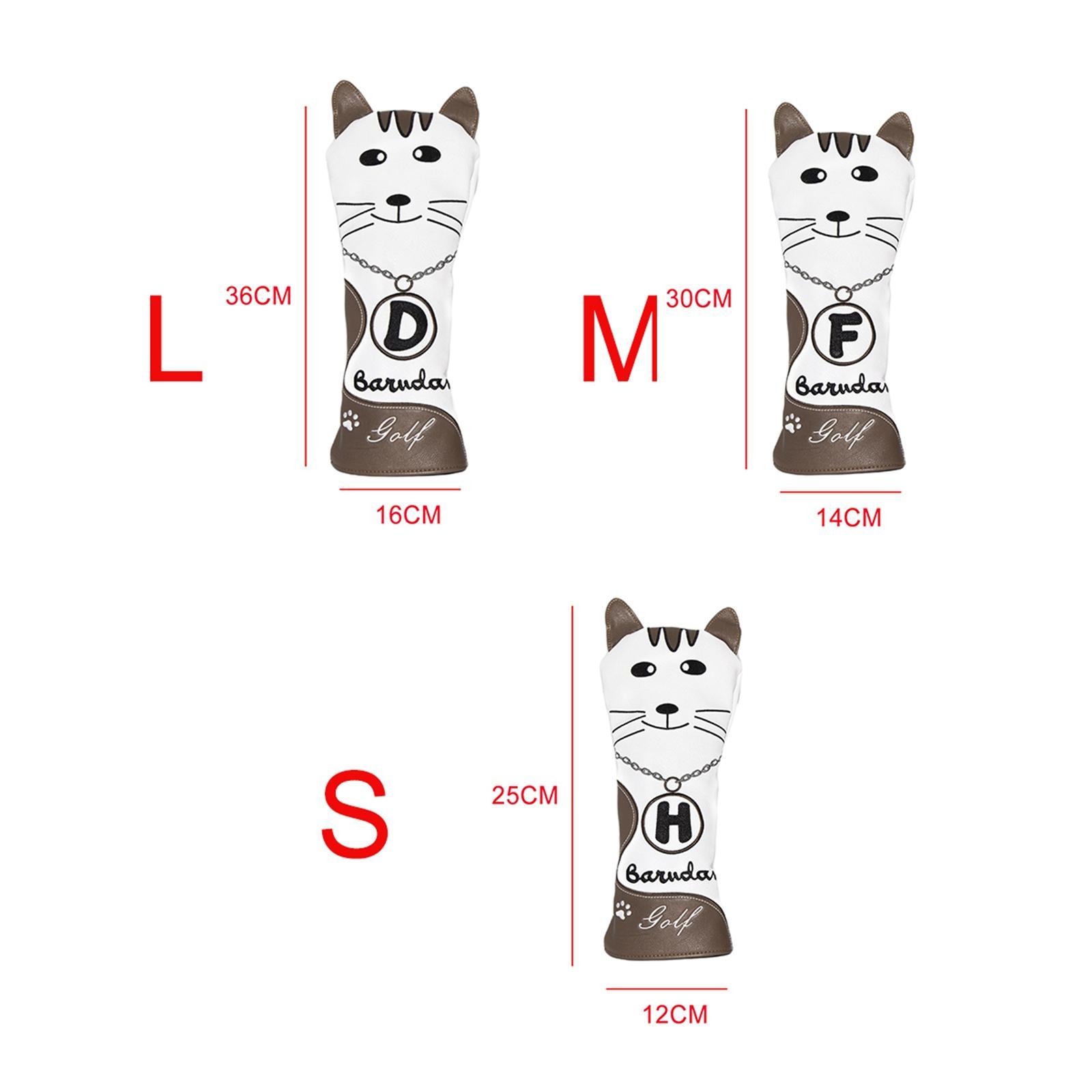 3Pcs/Set Golf Club Head Covers Waterproof Leather with No. Tags Golf Woods Headcovers