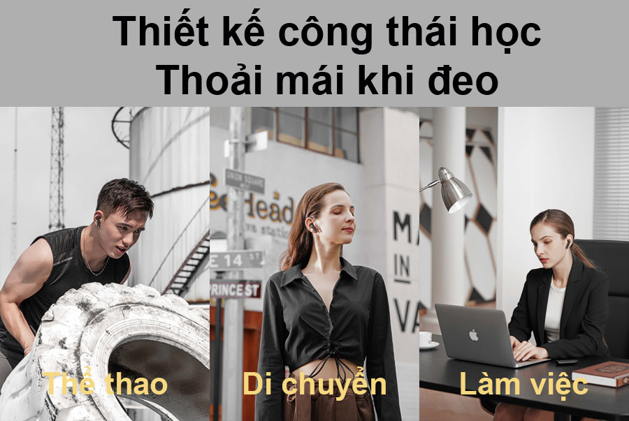 Tai nghe không dây myALO X-One: tai nghe Bluetooth 5.3; chống nước chống mồ hôi; pin 23H; điều khiển cảm ứng, thiết kế công thái học