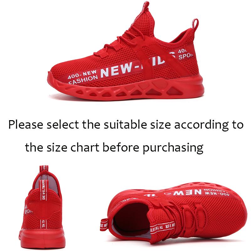 Trẻ em chạy giày thể thao nhẹ nhàng cho trẻ em nhẹ nhàng giày nam không trượt đi bộ đồ thể thao nữ sneakers zapatillas Color: Red Shoe Size: 30