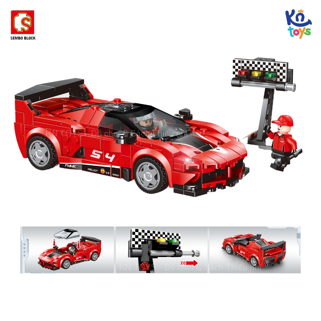 Đồ chơi lắp ráp, xếp hình SEMBO BLOCK 607317 - Xe Đua Cuồng Nhiệt