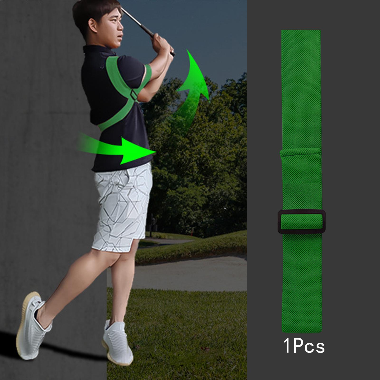 Golf Swing Trainer Band Golf Swing Gesture Batting Tool Hitting Alignment Practice Correcting Arm Band Softball Training Aid