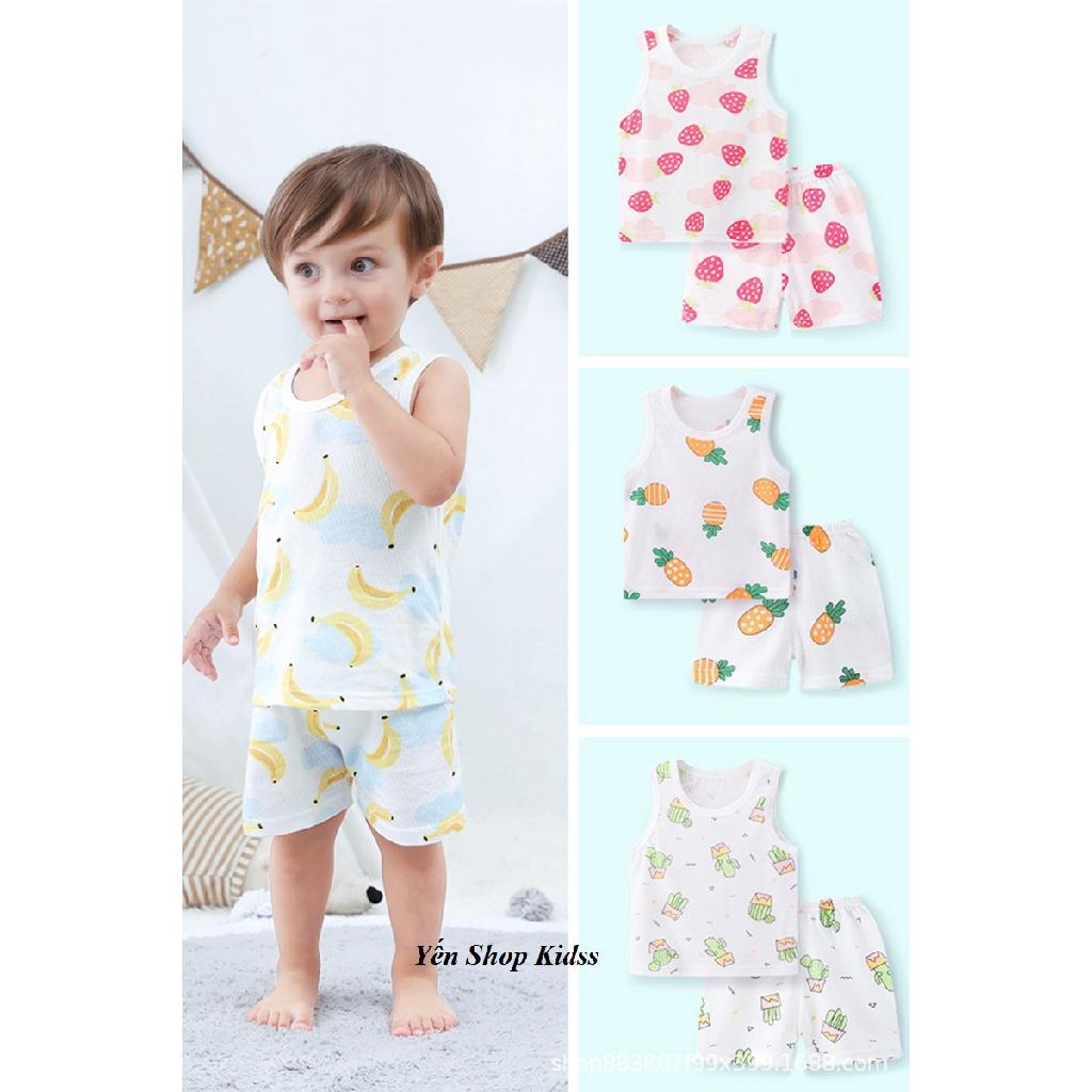 Bộ Ba Lỗ Thông Hơi Họa Tiết Đẹp Cho Bé