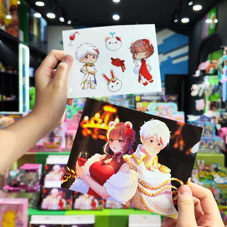 Hộp Simmy cặp đôi phản diện, hộp quà tặng gồm sticker Simmy, standee,.. dành tặng cho fan mèo Simmy