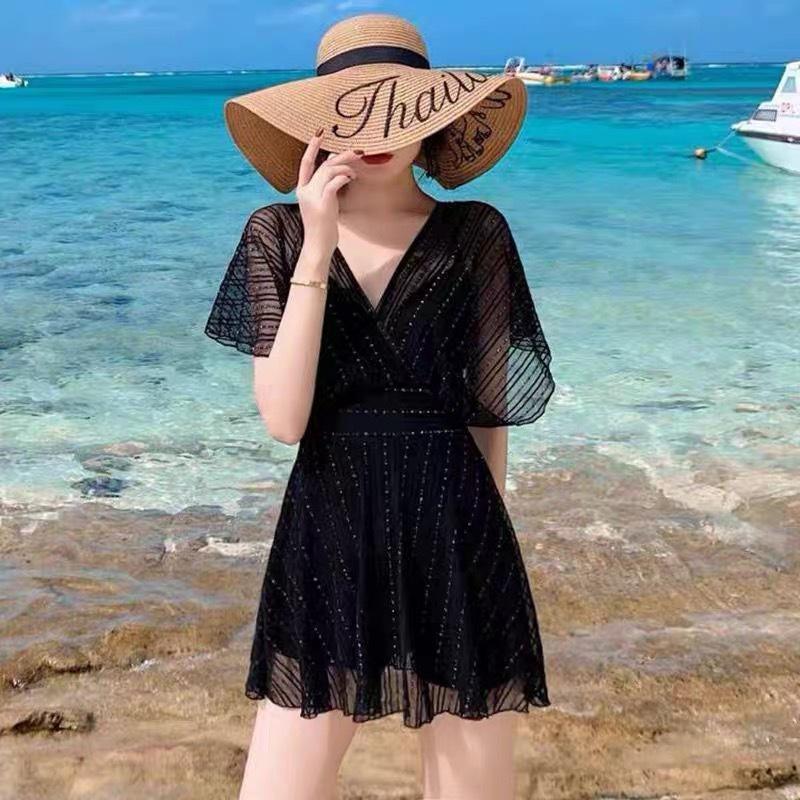 Đồ Bơi Nữ Dạng Váy Kín Đáo Ánh Kim Tuyến Đẹp