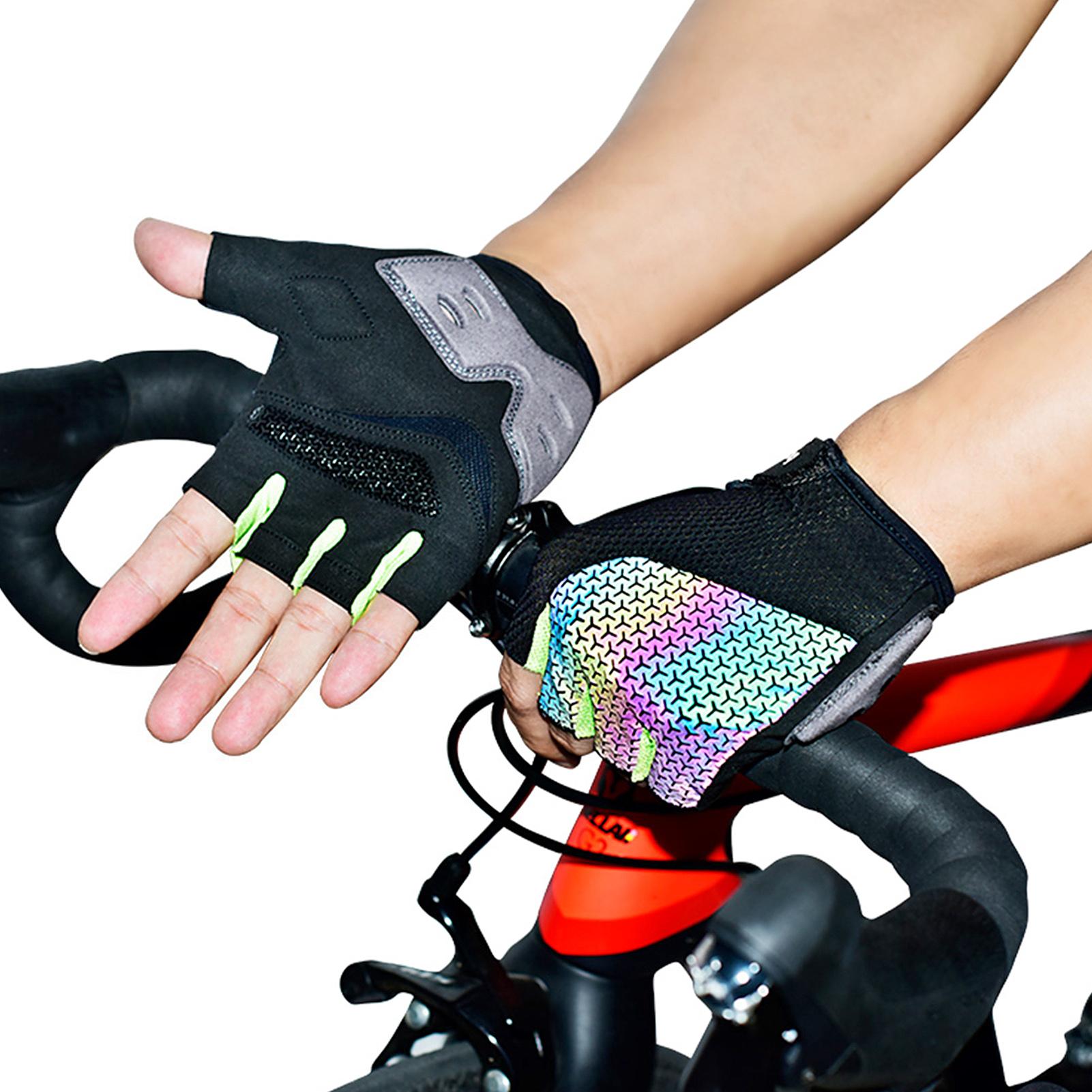 Găng tay thể thao nửa ngón Chống trượt Giảm sốc cho đi xe đạp tập tạ