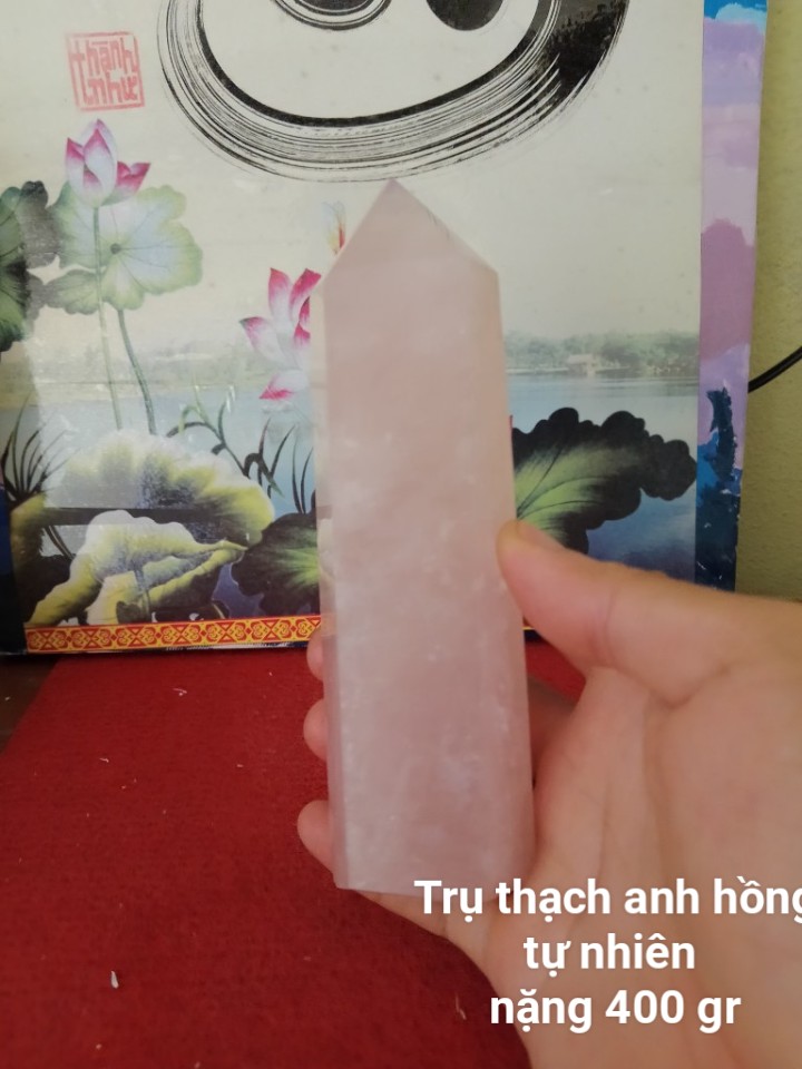 Trụ đá phong thủy trấn thạch đá thach anh hồng