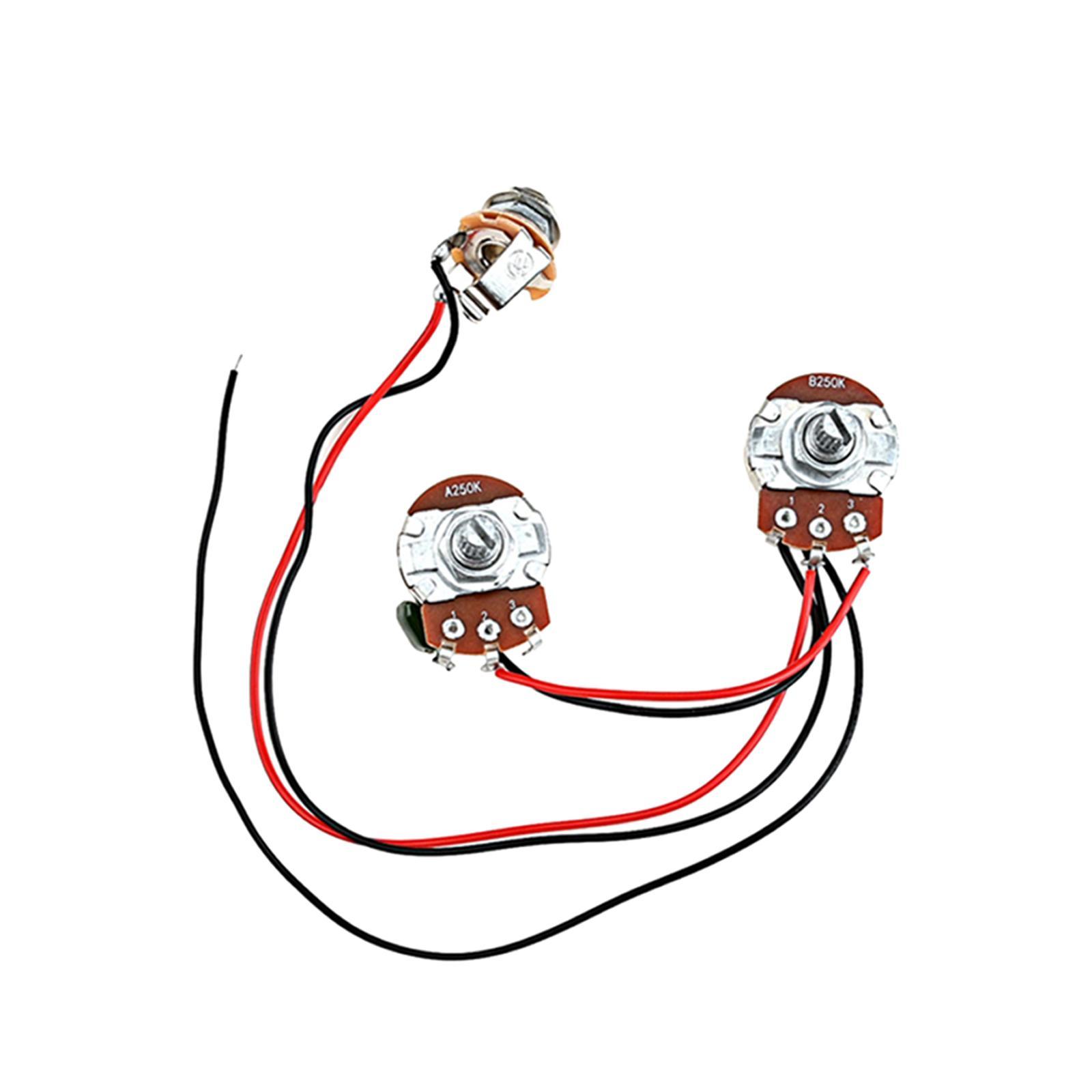 Electric  Potentiometer Amp Volume Prewired for Bass Electric Guitar Accessory