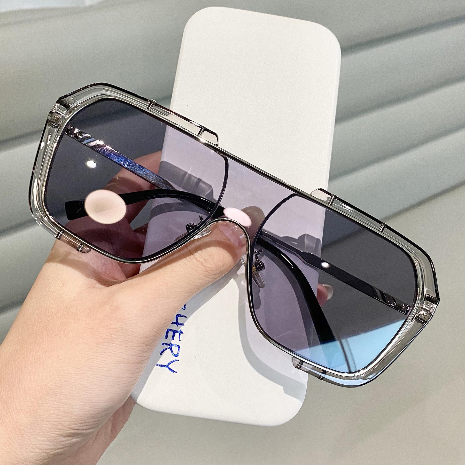 EAEONXE 2021 Kính Mát Thời Trang Nam Retro Kính Vuông FrameSun Mắt Kính Nữ Một Mảnh Vỏ Ống Kính
