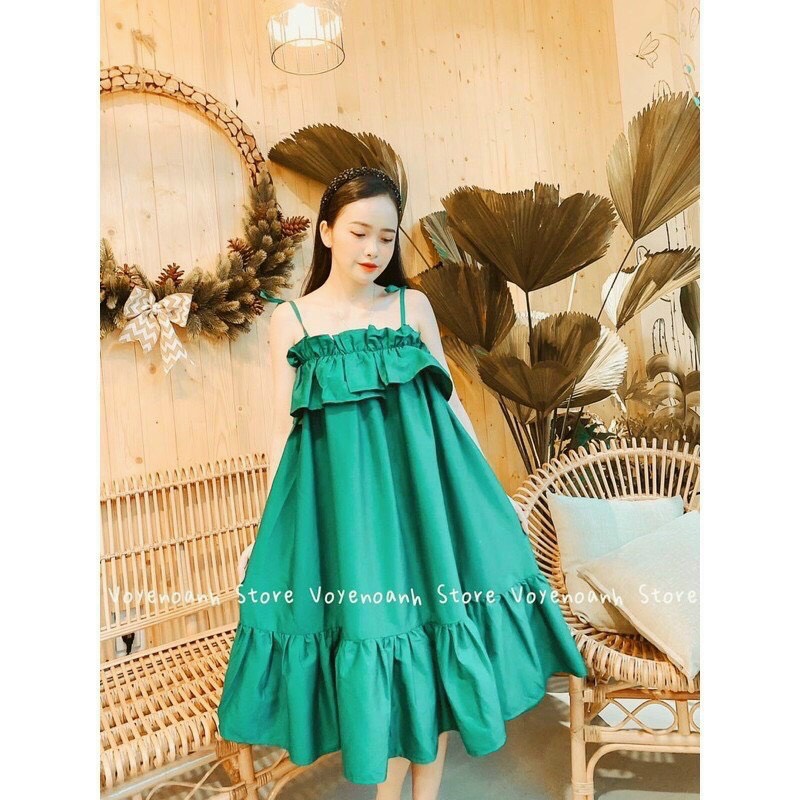 Đầm BABY DOLL DẬP LY FROM DÀI QUÁ ĐẸP :d :d :d  2 MÀU Y HÌNH