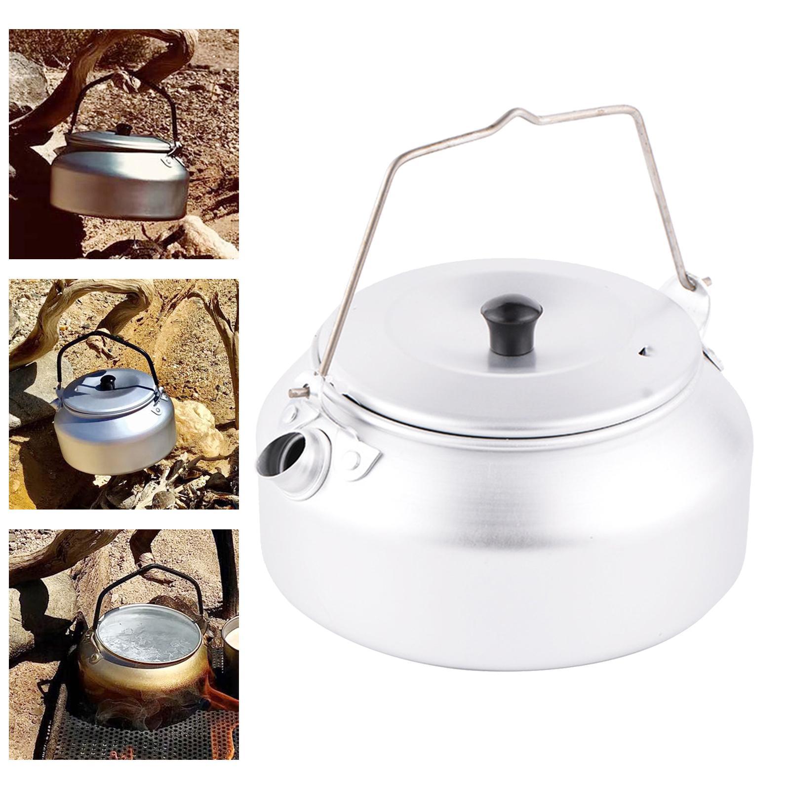 0.8L Portable Kettle Water Pot Teapot Coffee /Handle Camping Hiking