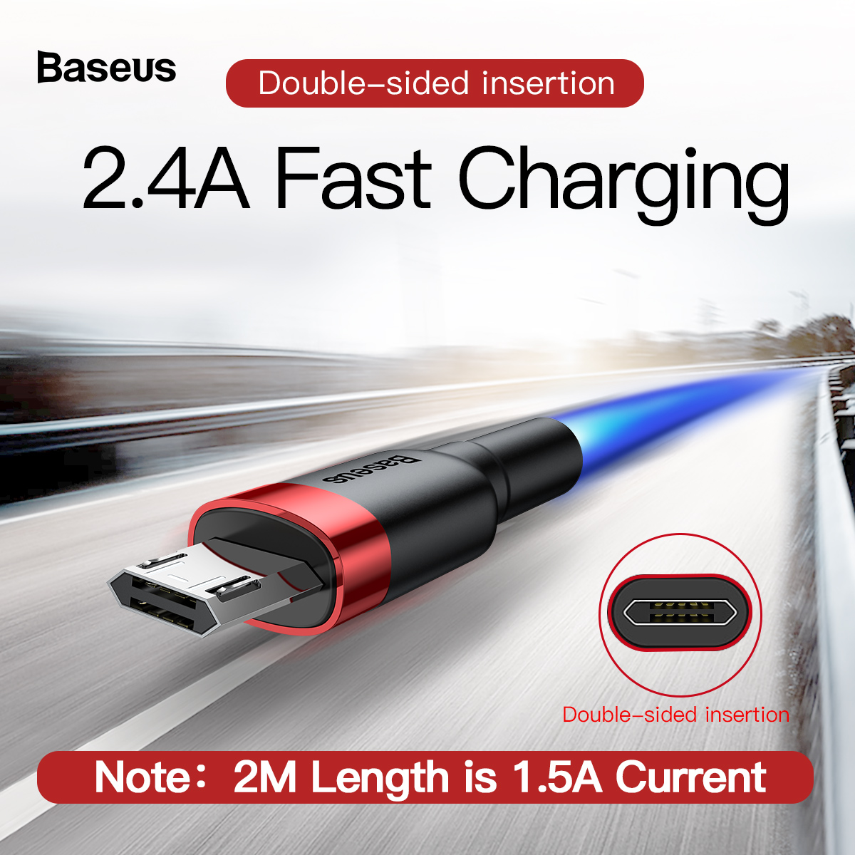 Cáp sạc bện dù siêu bền Baseus Cafule PD2.0 60W flash charging USB For Type-C cable (20V 3A) 1m 2m 5m CATKLF - Hàng chính hãng