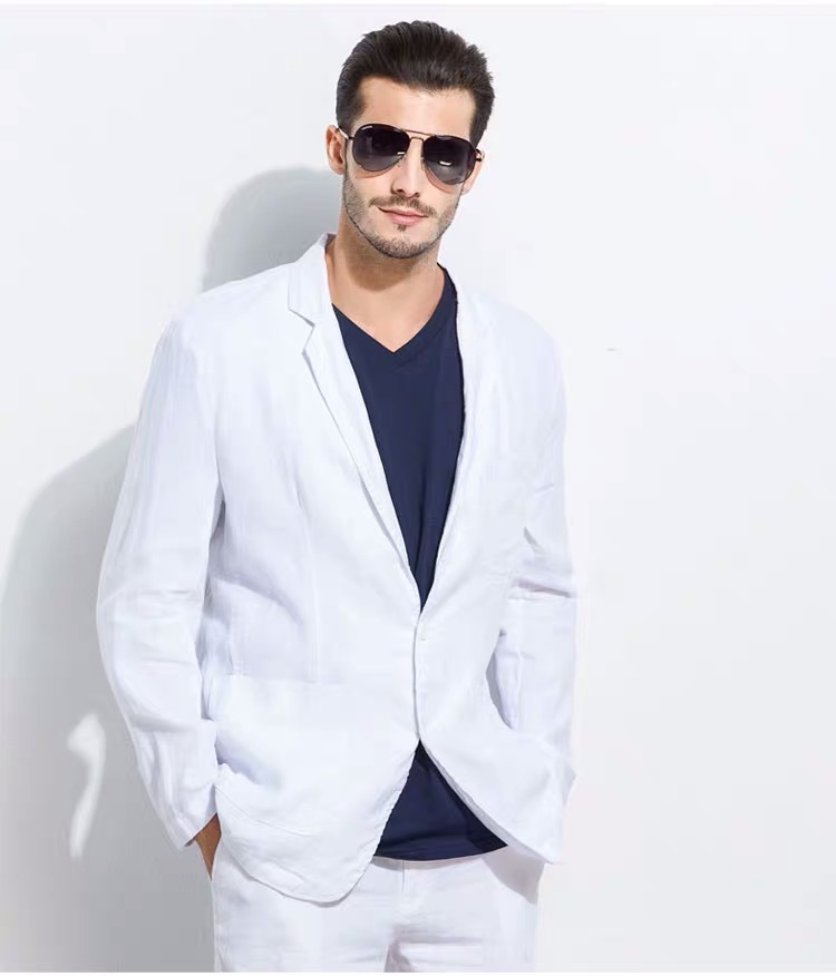 Áo khoác nam blazer chất linen nhiều màu, dễ lựa chọn, hottrend năm 2024