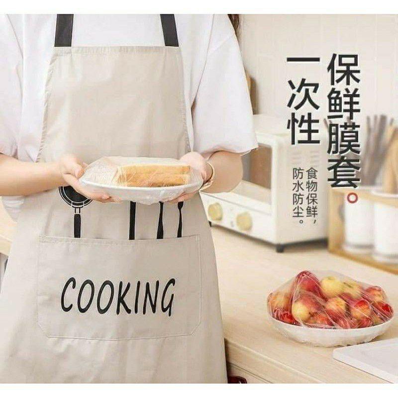 Màng bọc thực phẩm co giãn siêu dai có chun hình túi gấu set 100 chiếc Shop