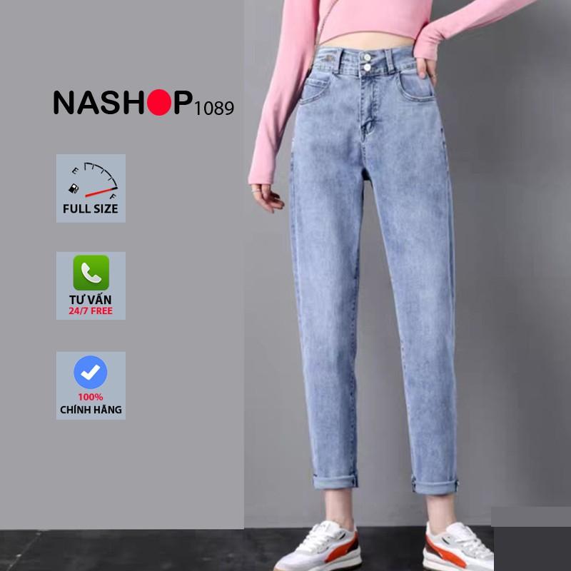 Quần bò baggy nữ quần jean baggy nữ quần jeans nữ lưng cao cạp cao quần nữ đẹp 3 size S M L hot năm 2021 QT18