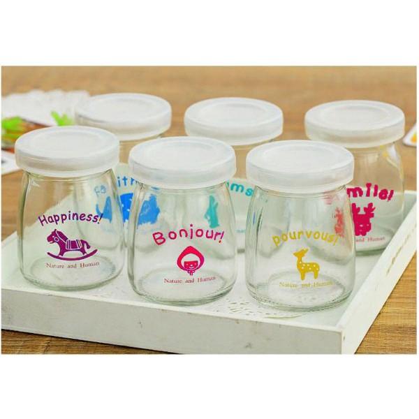 Hũ thủy tinh làm sữa chua có nắp đậy an toàn và vệ sinh - 100ml trơn