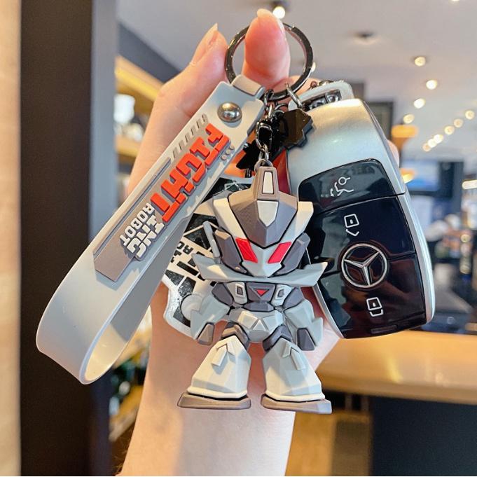 Móc khóa transformer robot siêu nhân chiến đấu PVC loại tốt
