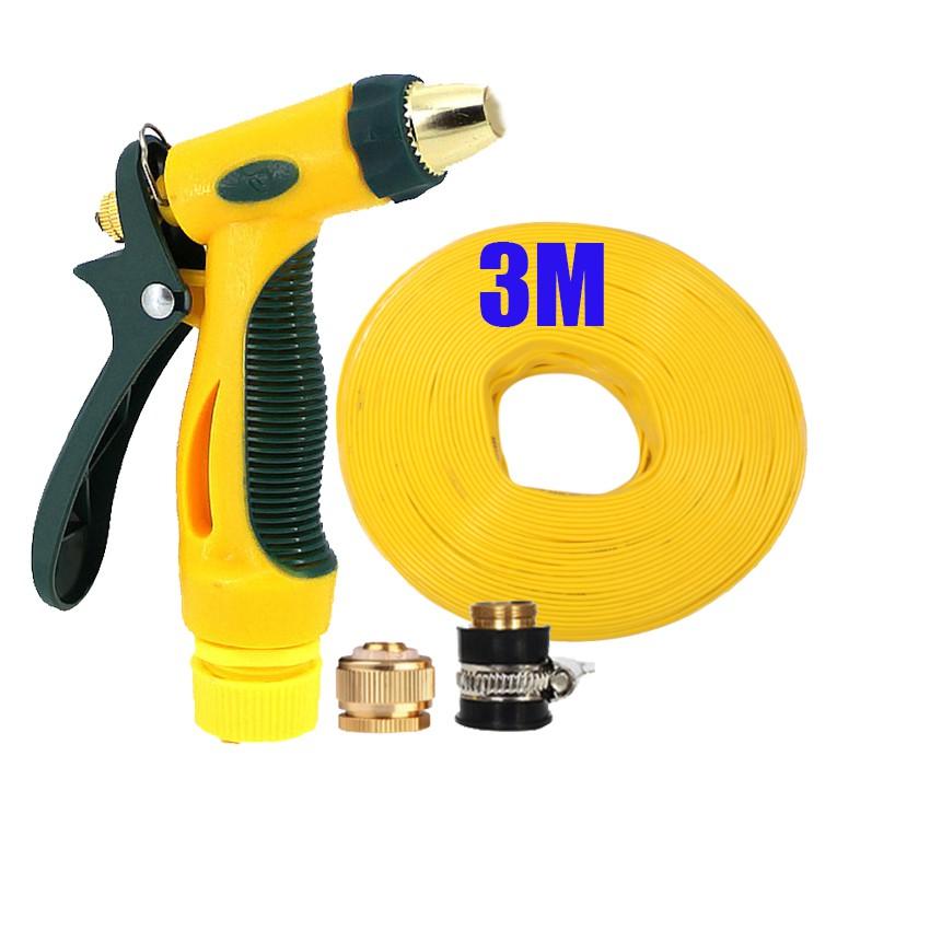 Bộ dây vòi xịt nước rửa xe, tưới cây tăng áp 3 lần,loại 3-5M 206317
