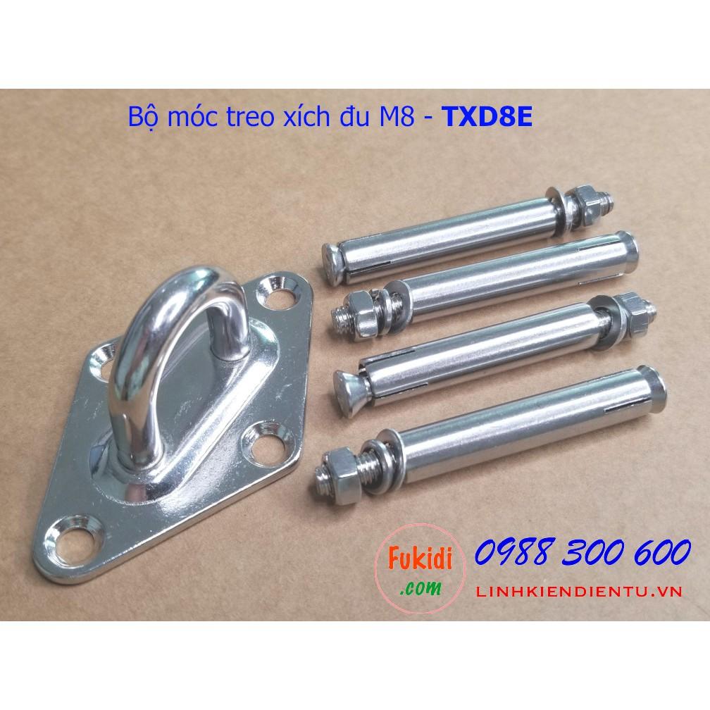 Móc treo xích đu, treo ghế đu, treo võng, treo nội thất lên trần nhà inox 316 size M8 - TXD8E