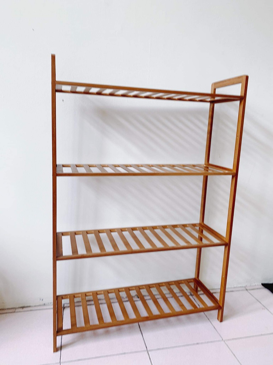 Kệ để giày dép, cây cảnh, đồ dùng gia đình 4 tầng gỗ tre tiện lợi