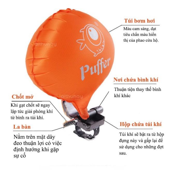 PHAO CỨU SINH, CỨU HỘ BƠI LỘI KÈM 2 BÌNH KHÍ CO2
