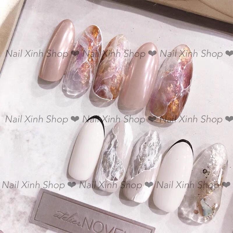 Xà cừ mỏng , kim tuyến trang trí nail đắp ẩn vân đá