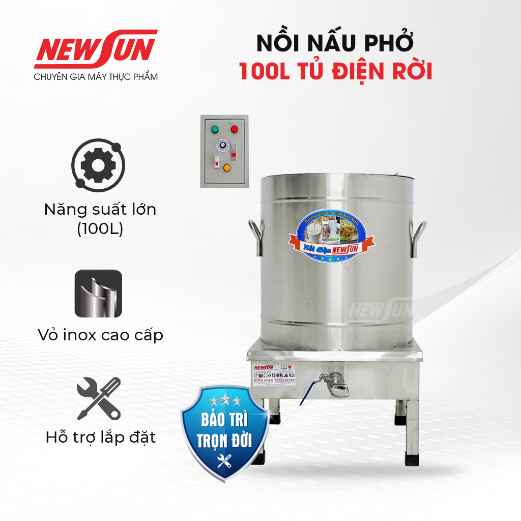 Nồi Nấu Phở Tủ Điện Rời 100L - Hàng Chính Hãng