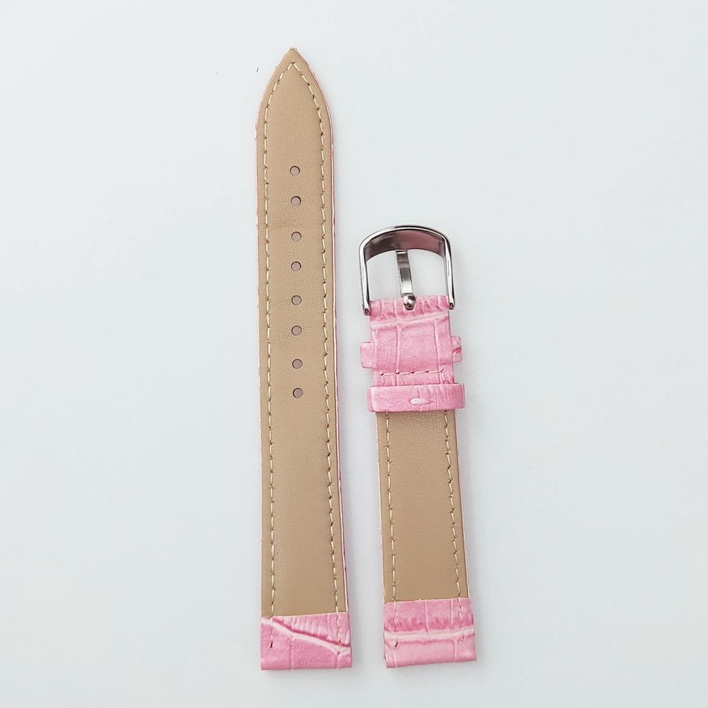 Dây da đồng hồ P26 dập vân cá sấu không thấm nước size 14 16 18 20 22 24mm Phụ kiện đồng hồ