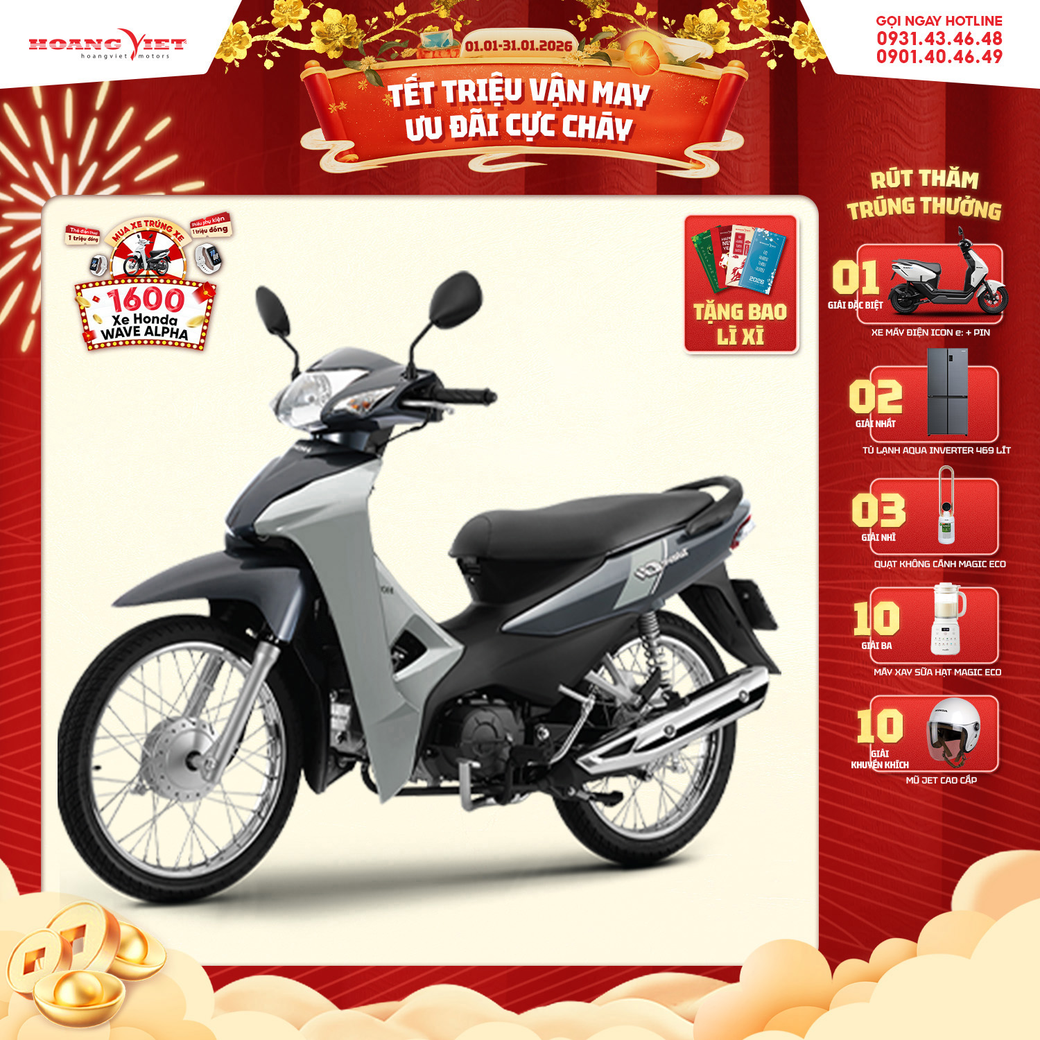 Xe Máy Honda Wave Alpha 2025 - Phiên Bản Cổ Điển