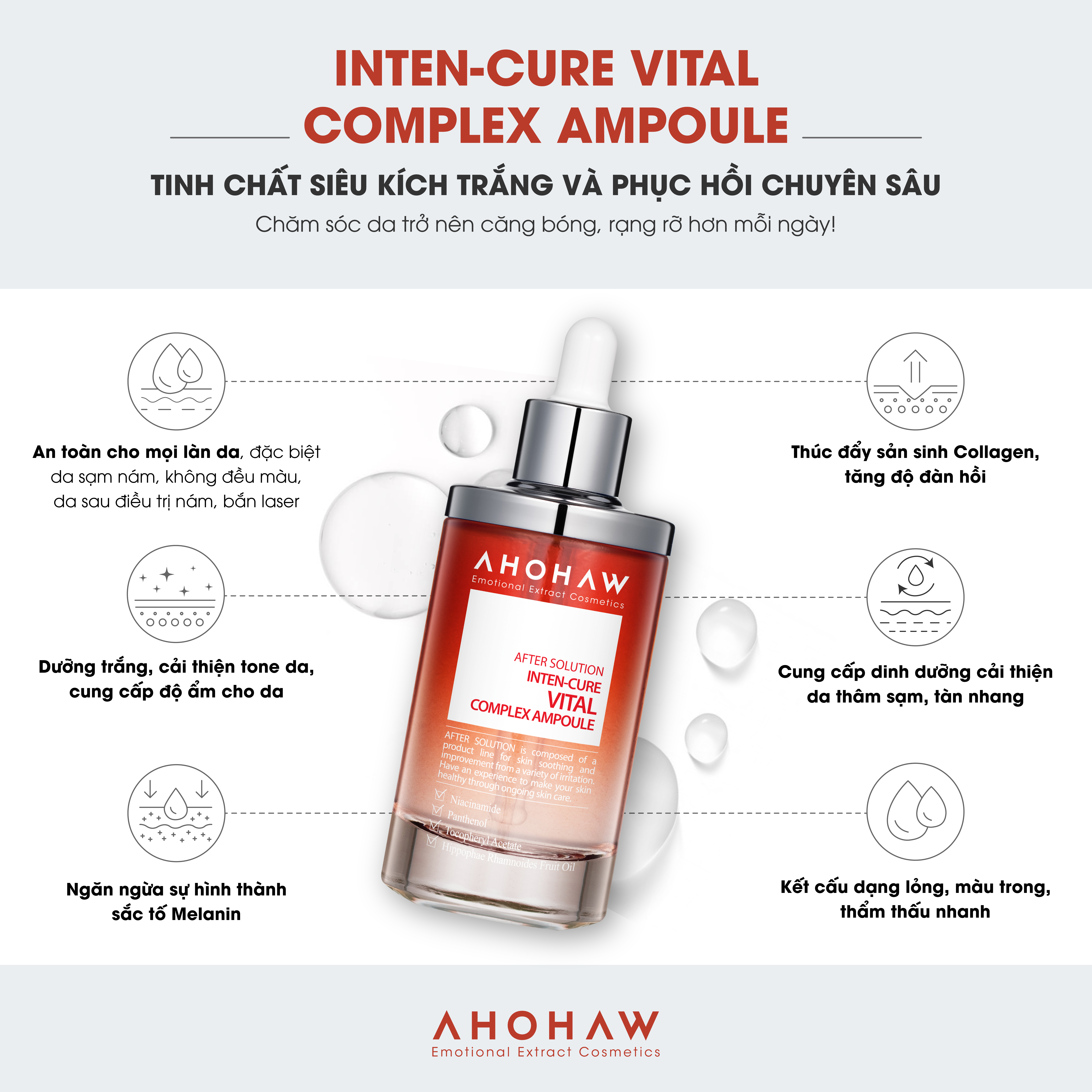 Tinh Chất Kích Trắng Ahohaw After Solution Inten-Cure Vital Complex Ampoule ( 150ml ) - Hàng Chính Hãng