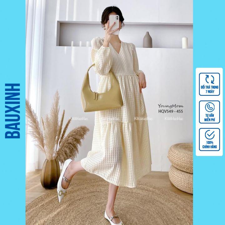 VAY BẦ - ĐẦM BẦU CÔNG SỞ THIẾT KẾ DÁNG BABY DOLL DÁNG DÀI XUÔNG