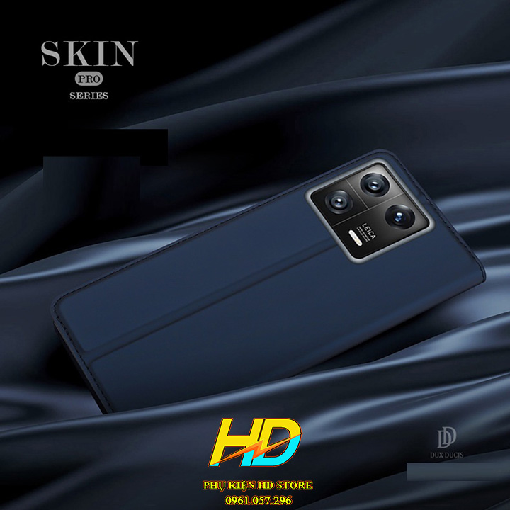 Bao Da Cao Cấp Dành Cho Xiaomi 13 , Xiaomi 13 Pro Chính Hãng Dux Ducis SKIN Siêu Mỏng - Siêu Mịn - Siêu Mềm Có Ngăn Đựng Thẻ Tiện Lợi- Hàng Chính Hãng