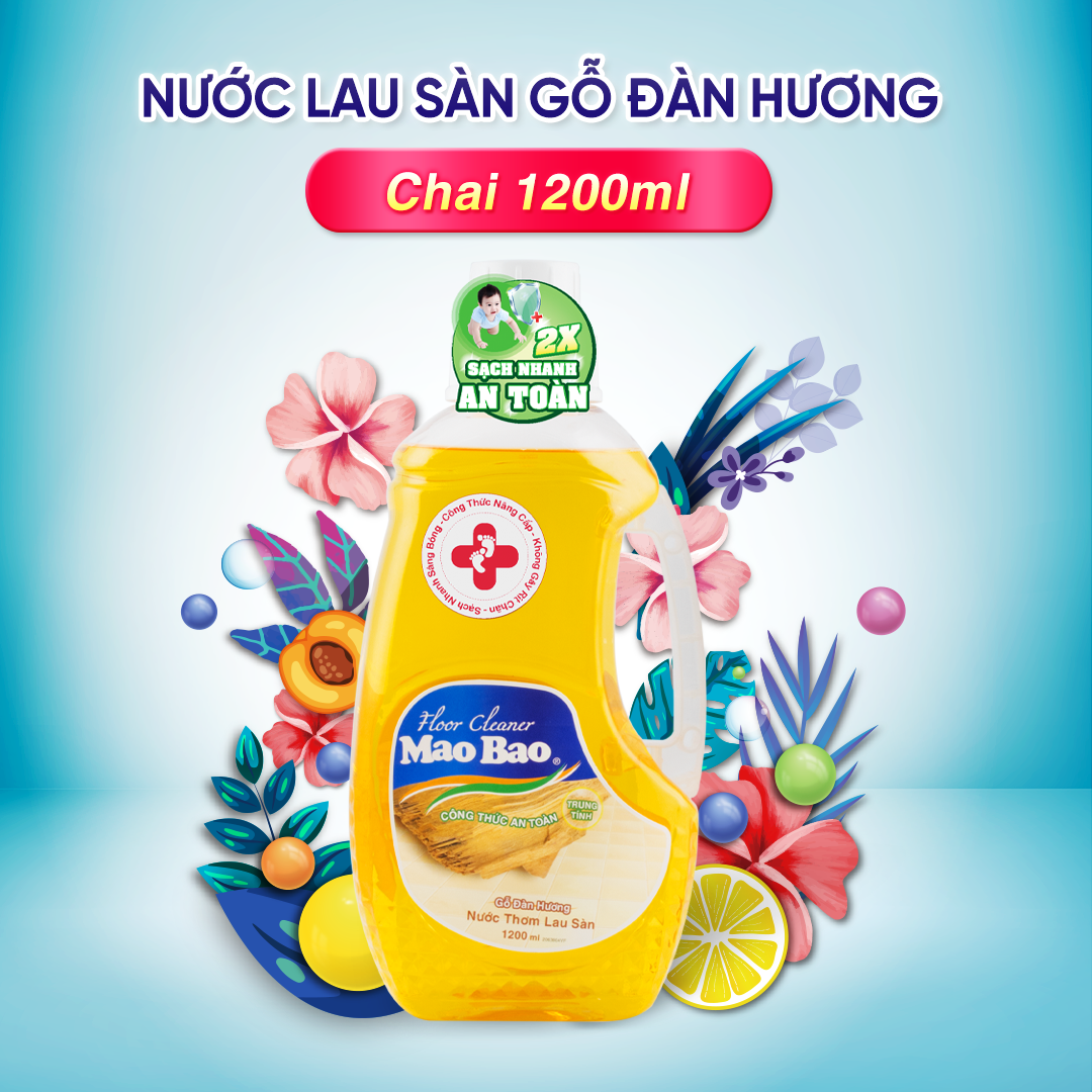 Nước Lau Sàn Gỗ Đàn Hương 1200ml