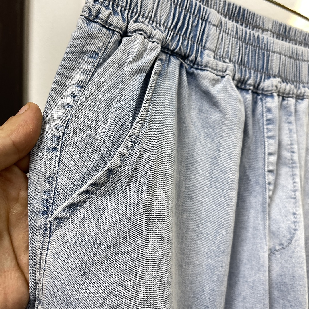 Quần jean bé gái lửng size đại 9-15 chữ MIU đính đá vải cao cấp kiểu dáng thời trang