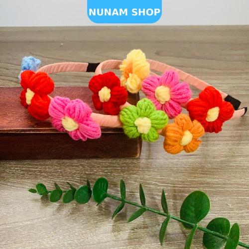 Bờm cài tóc đính hoa thêu nổi bật xinh xắn đáng yêu phong cách hàn quốc Nunam shop