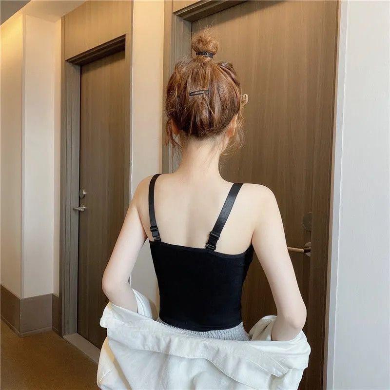 Áo bra nữ 2 dây, dáng dài có mút nâng ngực, dây bản to điều chỉnh, chất gân tăm Nemo Bikini - Nâu