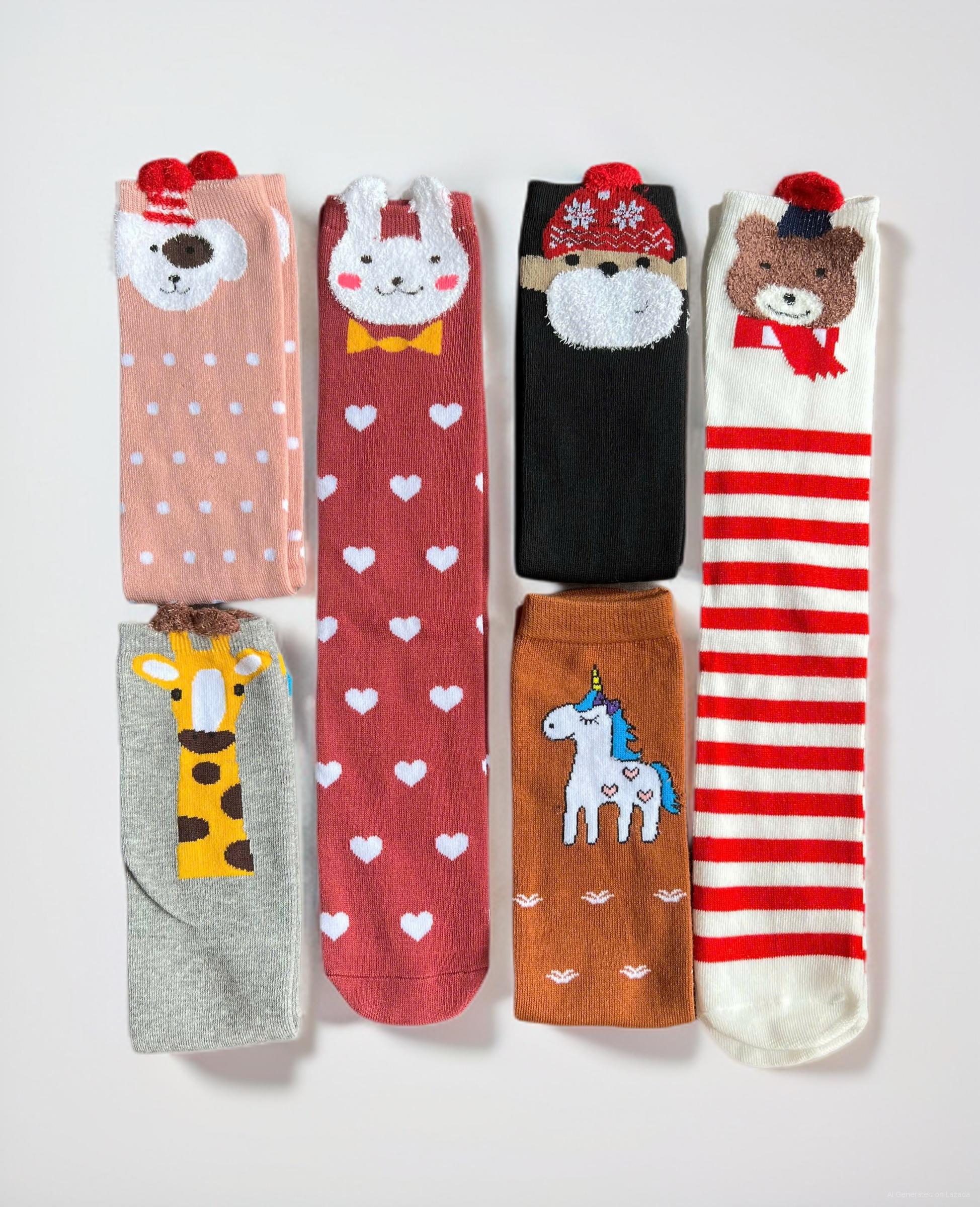 TẤT VỚ HOẠ TIẾT HOẠT HÌNH SIÊU XINH DỄ THƯƠNG MÃ 32 TỪ 3-12 TUỔI DÀNH CHO BÉ GÁI