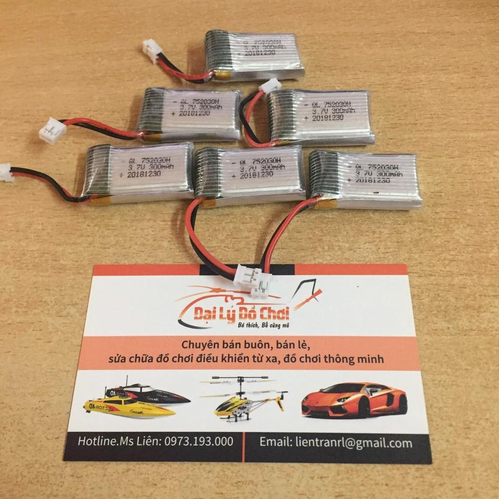 Pin sạc 3.7v dung lượng 300mAh chân cắm vuông ph2.0 cho h56
